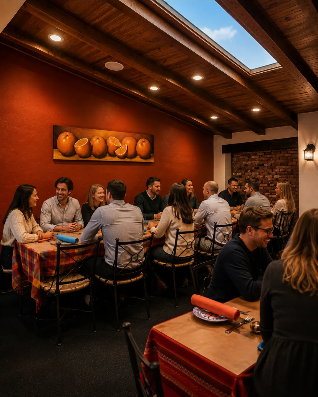 Group dinner at Ortega's Group of colleagues sharing dinner at a Mexican restaurant in Hillcrest, San Diego