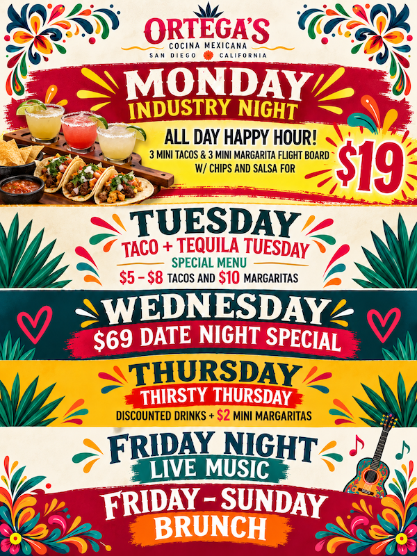 Ortega’s Weekly Mexican Specials Ortega’s Weekly Mexican Specials